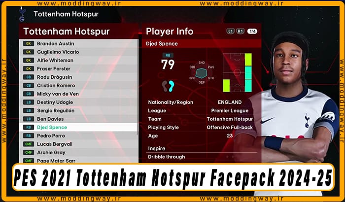 فیس پک Tottenham Hotspur 2024-25