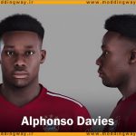 فیس Alphonso Davies برای PES 2021 - آپدیت 24 مهر 1403