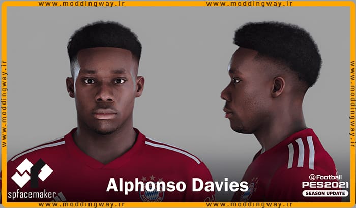 فیس Alphonso Davies برای PES 2021 - آپدیت 24 مهر 1403