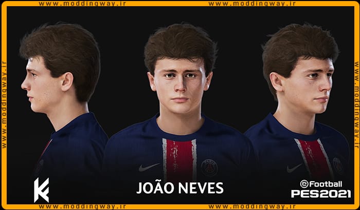 فیس Joao Neves برای PES 2021 - آپدیت 27 مهر 1403