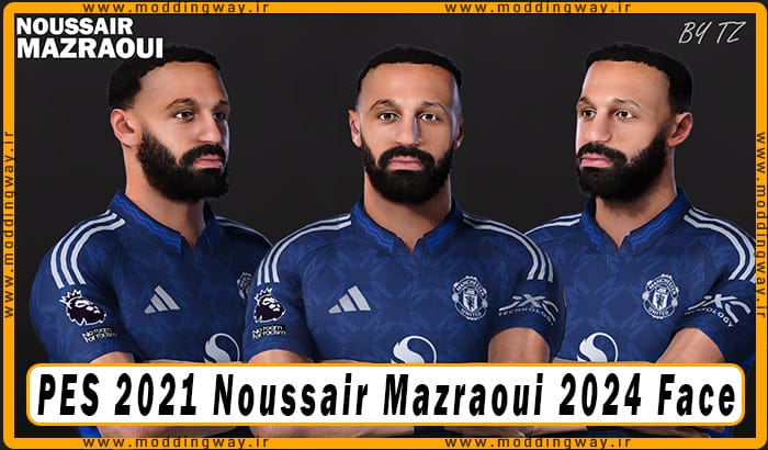 فیس Noussair Mazraoui برای PES 2021 - آپدیت 8 آبان 1403