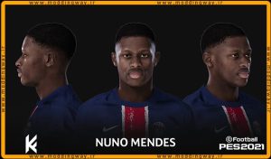 فیس Nuno Mendes برای PES 2021 - آپدیت 22 مهر 1403