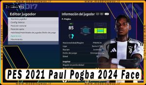 فیس Paul Pogba برای PES 2021 - آپدیت 16 مهر 1403