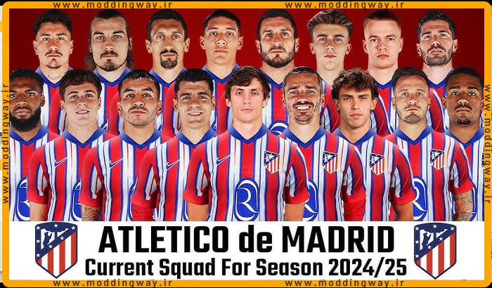 فیس پک Atletico Madrid 2024-25 برای PES 2021