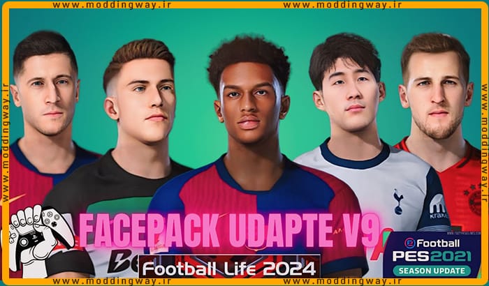 فیس پک Facepack Udapte v9 2024 برای PES 2021