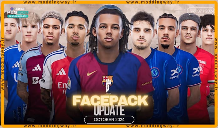 فیس پک Facepack Update 2024 v37 برای PES 2021