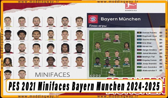 مینی فیس پک Bayern Munchen 2024-2025 برای PES 2021