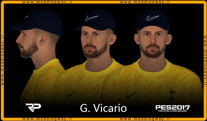 فیس Guglielmo Vicario برای PES 2017 - آپدیت 3 آذر 1403