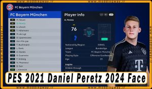 فیس Daniel Peretz برای PES 2021