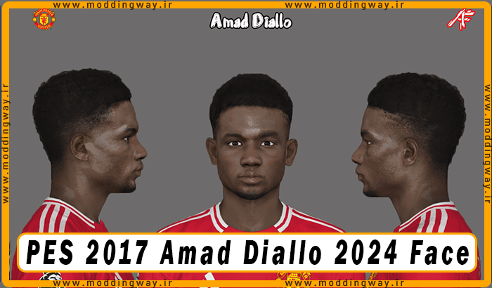 فیس Amad Diallo برای PES 2017 - آپدیت 1 دی 1403