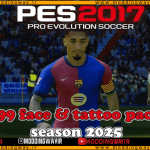 مگا فیس و تتو پک Season 2025 برای PES 2017 - مخصوص پچ T99 2025