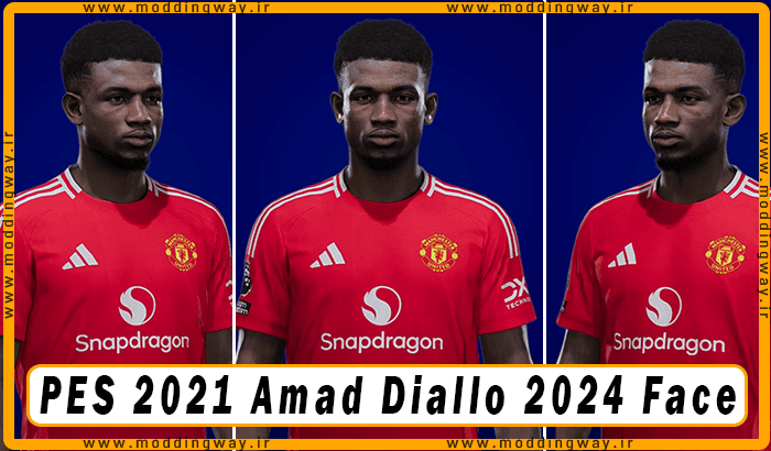 فیس Amad Diallo برای PES 2021 - آپدیت 5 دی 1403