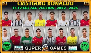 فیس پک Cristiano Ronaldo 2002-2025