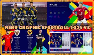 گرافیک منو EFOOTBALL 2025