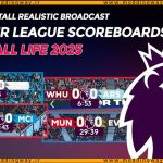 اسکوربورد Realistic EPL Broadcast 2024-2025