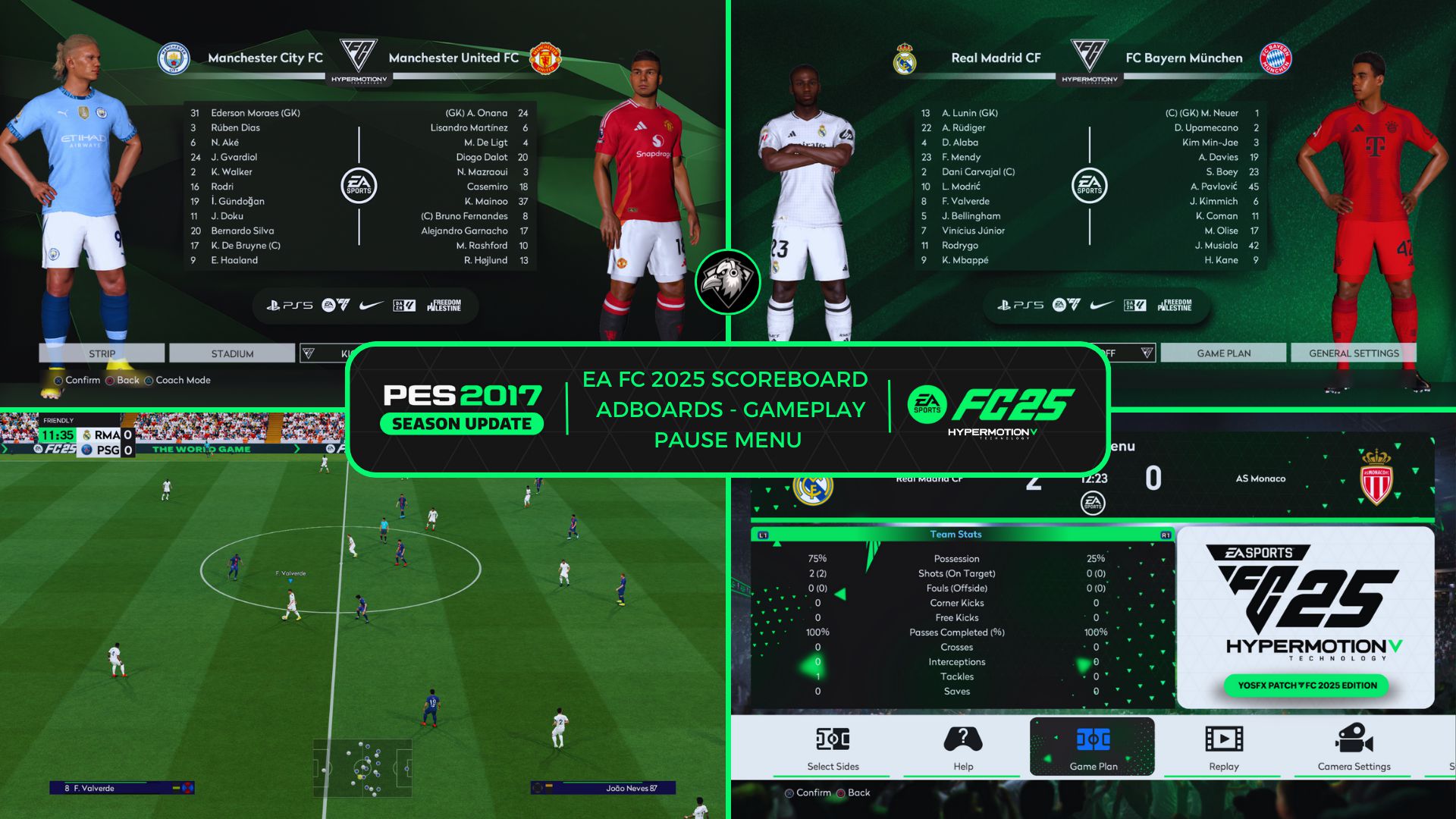 پچ FC 2025 Edition V1.0 برای PES 2017 - آپدیت 1.1 | مودینگ وی