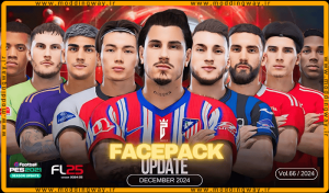 فیس پک FL25 Facepack Update v66 برای PES 2021