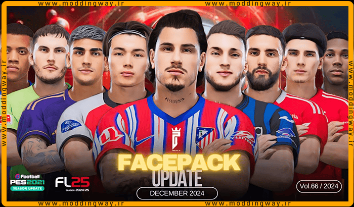 فیس پک FL25 Facepack Update v66 برای PES 2021