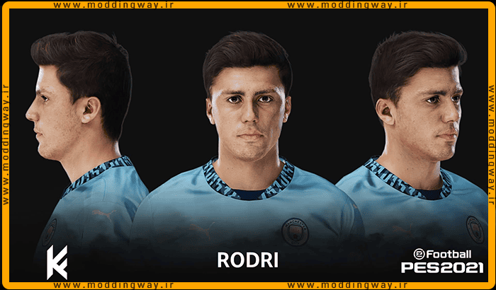 فیس Rodri برای PES 2021 - آپدیت 23 دی 1403
