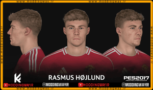 فیس Rasmus Hojlund برای PES 2017 - آپدیت 7 اسفند 1403
