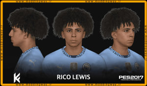 فیس Rico Lewis برای PES 2017 - آپدیت 28 بهمن 1403