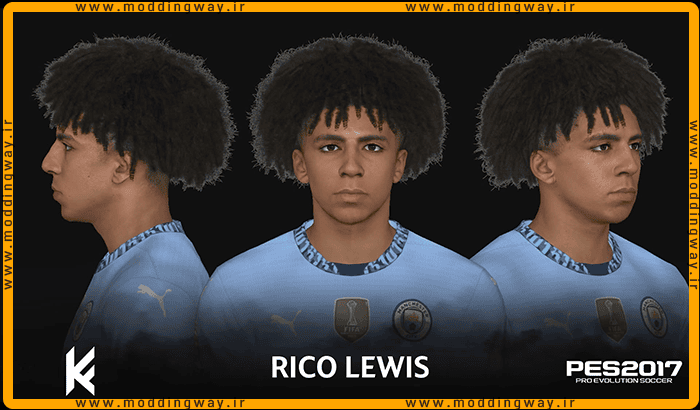فیس Rico Lewis برای PES 2017 - آپدیت 28 بهمن 1403