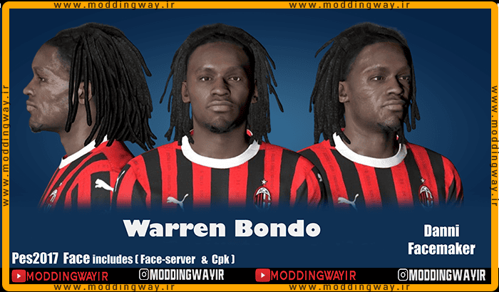 فیس Warren Bondo برای PES 2017