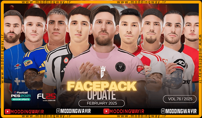 فیس پک FL25 Facepack Update v76 برای PES 2021