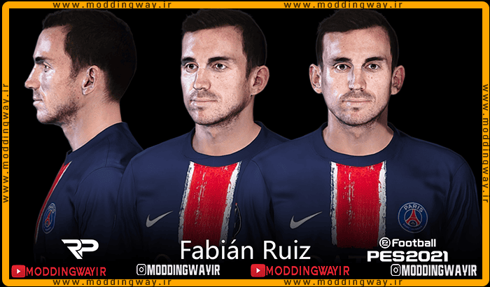 فیس Fabian Ruiz برای PES 2021 - آپدیت 3 اسفند 1403