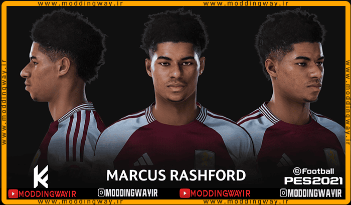فیس Marcus Rashford برای PES 2021 - آپدیت 1 اسفند 1403
