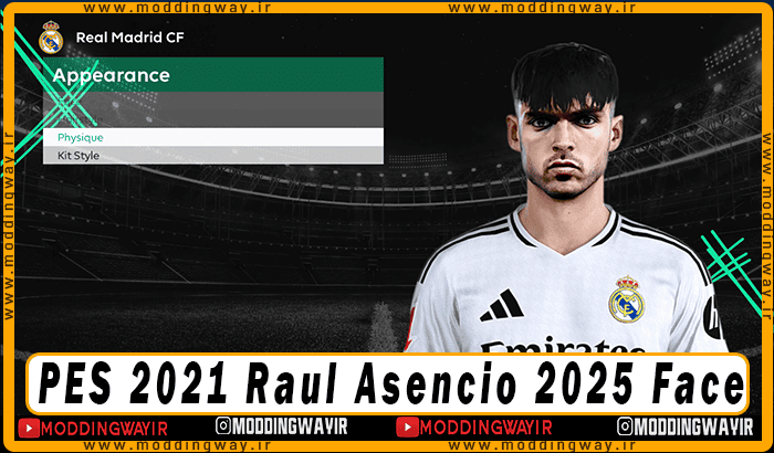 فیس Raul Asencio برای PES 2021 - آپدیت 25 بهمن 1403
