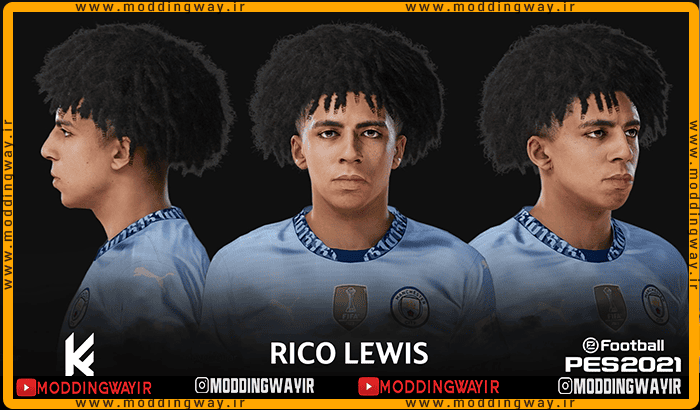 فیس Rico Lewis برای PES 2021 - آپدیت 29 بهمن 1403