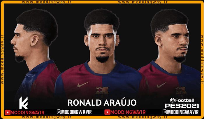 فیس Ronald Araujo برای PES 2021 - آپدیت 6 اسفند 1403