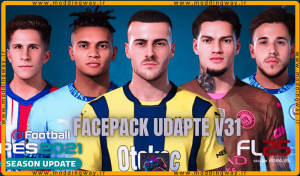 فیس پک Facepack Update v31 2024-25 برای PES 2021