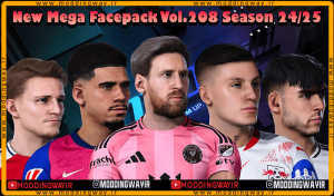 فیس پک new season 24/25 v208 برای PES 2021