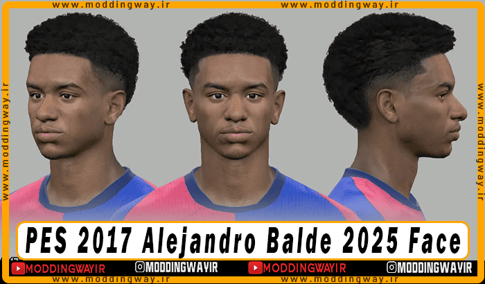 فیس Alejandro Balde برای PES 2017 - آپدیت 12 اسفند 1403
