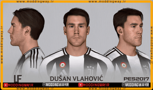 فیس Dusan Vlahovic برای PES 2017 - آپدیت 2 فروردین 1404