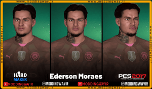 فیس Ederson Moraes برای PES 2017 - آپدیت 4 فروردین 1404