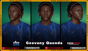 فیس Geovany Quenda برای PES 2017 - آپدیت 11 فروردین 1404