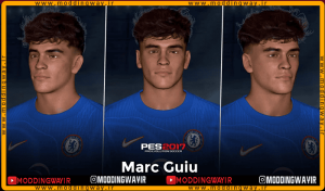 فیس Marc Guiu برای PES 2017 - آپدیت 1 فروردین 1404