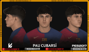 فیس Pau Cubarsi برای PES 2017 - آپدیت 23 اسفند 1403
