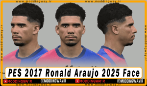 فیس Ronald Araujo برای PES 2017 - آپدیت 20 اسفند 1403