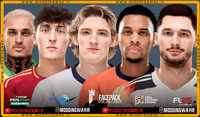فیس پک FL25 Facepack Update v86 برای PES 2021