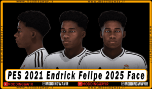 فیس Endrick Felipe برای PES 2021 - آپدیت 12 اسفند 1403
