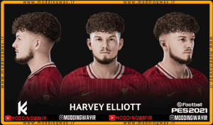 فیس Harvey Elliott برای PES 2021 - آپدیت 11 فروردین 1404