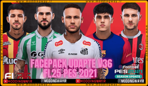فیس پک Facepack Update v36 2024-25 برای PES 2021