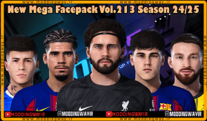 فیس پک new season 24/25 v213 برای PES 2021