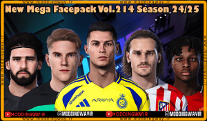 فیس پک new season 24/25 v214 برای PES 2021