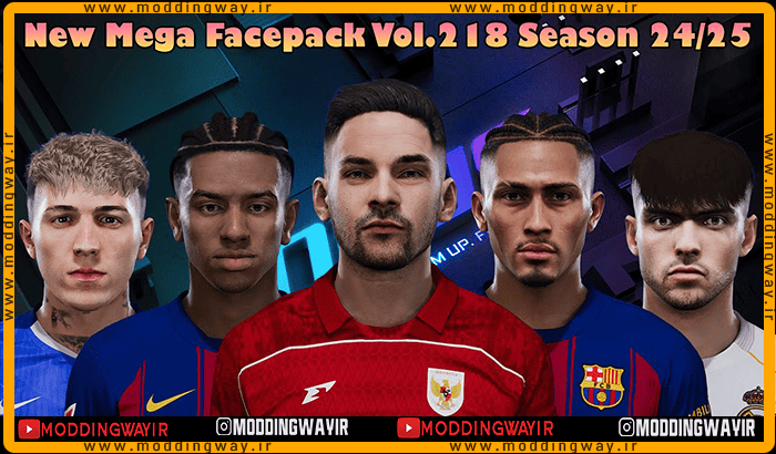 فیس پک new season 24/25 v218 برای PES 2021