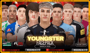 فیس پک Youngster 2024 v34 برای PES 2021